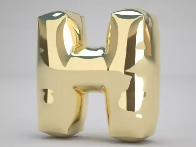 H Balloon Gold 3D model