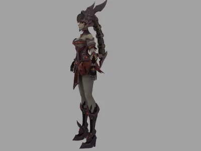 Vora the Harbinger Low-poly 3D model