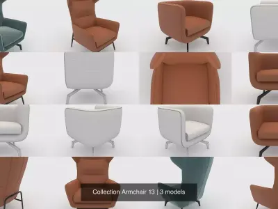 Collection Armchair 13 3D Model Pack