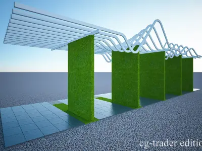 pergola- sun shade louvers 3D model