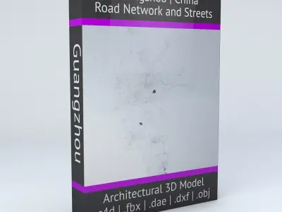 Guangzhou Road Network and Streets 3D model