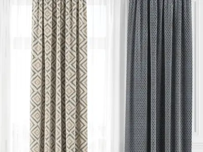 Curtain Set 101C 3D model