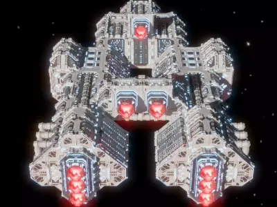 Space Ship Sci Fi  3D model