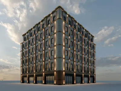 Modular City Building 3D model