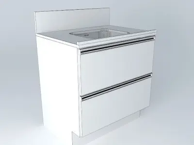 Module kitchen drawer Free 3D model