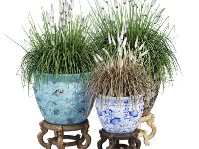 Porcelain grass 3D model