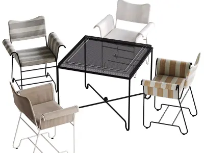 Tropique Dining Set by GUBI 3D model