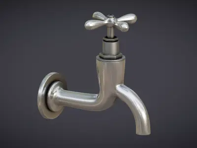 Faucet Tap Low-poly 3D model