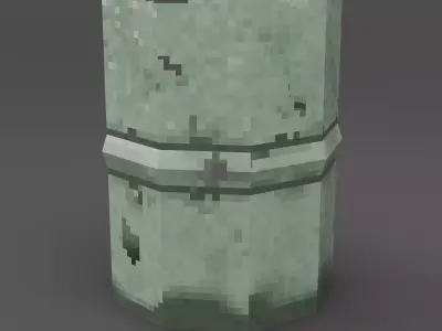 Rusty barrel - PBR Pixel art - PSX Retro Style Low-poly 3D model