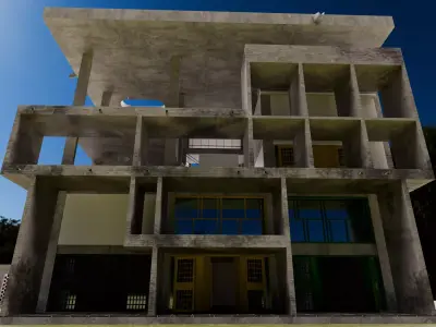 Villa Shodhan designed by Le Corbusier 3D model