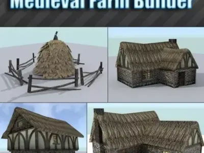 Medieval Farm Builder Low-poly 3D model