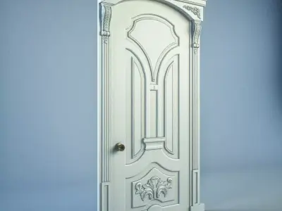 Low classic door  3D model