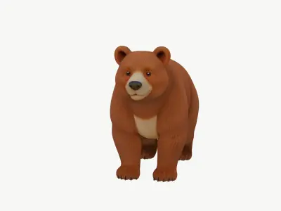  Realistic 3D Bear Model Game Ready 