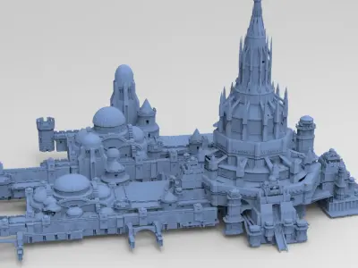 Gondorian castle inspired template 1 3D model