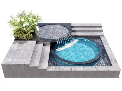 WATERFALL FOUNTAIN CASCADE NO24 A 3D model