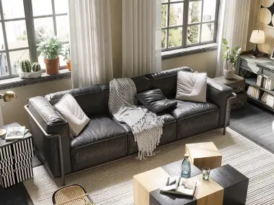 interior Living room scene Free 3D model