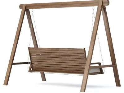 Mary wooden double garden swing MR45 by Bpoint Design  3D model
