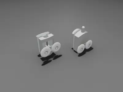 Shower Door Rollers 3D model