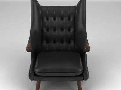 Hans J Wegner Papa Bear Chair 3D model