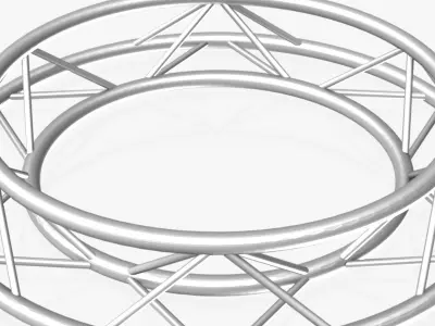 Circle Triangular Truss Full diameter 150cm  Free 3D print model