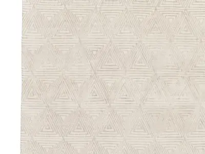 KAVNI HAND-KNOTTED WOOL and SILK RUG 3D model