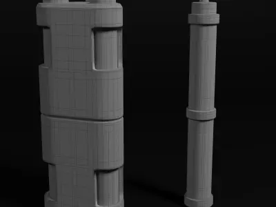 Sci-Fi Futuristic Power Cell 3D model