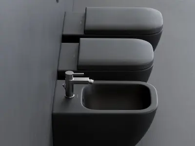 Duravit HAPPY D 2 Wall-hung WC Low-poly 3D model