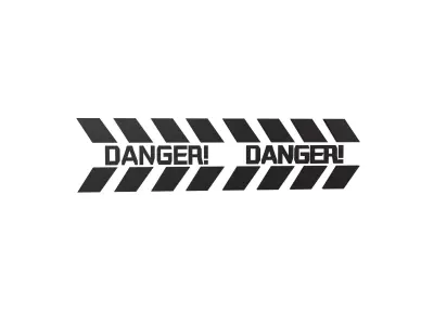 Cyberpunk Future Danger Sign v1 016 Low-poly 3D model