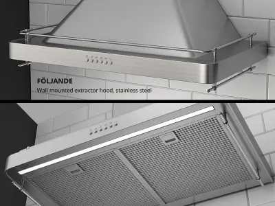 kitchen bodbyn gray L-shaped 3D model