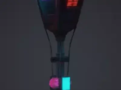 Cyberpunk Street Lamp 3D model