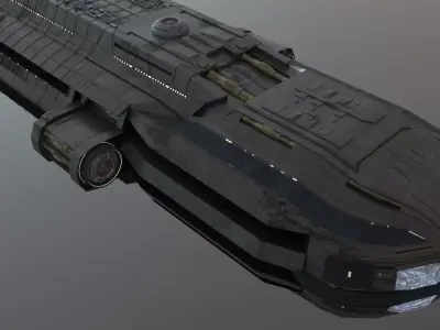 Star Cruiser Highly Detailed SciFi Spaceship with PBR Materials 3D model