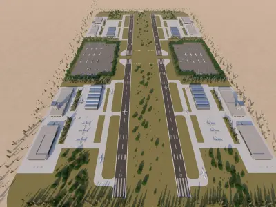 3D Airport-Airport 3D model