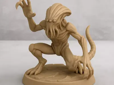 MIND STALKER  Alien Telepathic Assassin STL Pack 3D print model