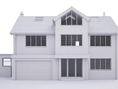 British House Garden Way 3D model
