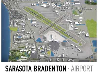 Sarasota Bradenton Airport Low-poly 3D model