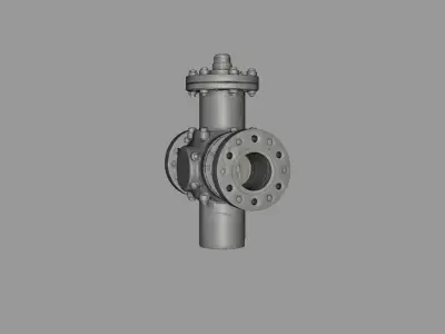 Industrial Valve Duo Pack Low Poly Game Ready 3D Models Low-poly 3D model
