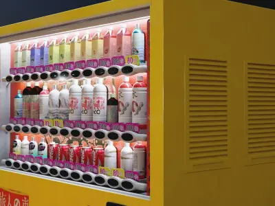 Japanese Style Vending Machine 3D model