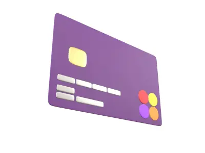 Cartoon Credit Card v2 002 Low-poly 3D model