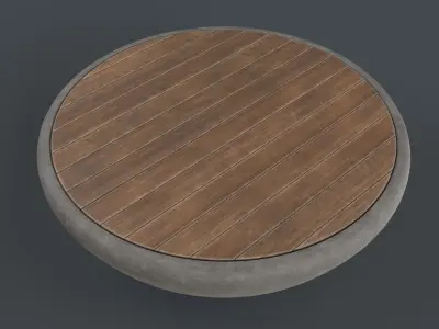 Modern Outdoor Bench 98 PBR Game Ready Low-poly 3D model