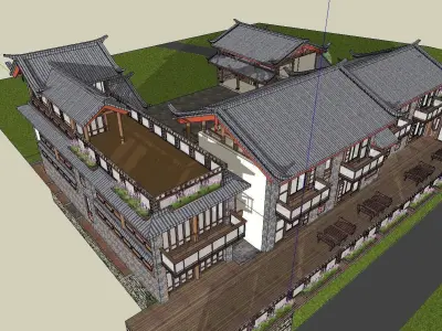 Bed and Breakfast - Chinese Architecture 3D model