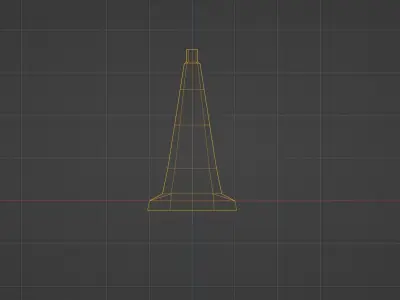 Traffic cone Low-poly 3D model 33