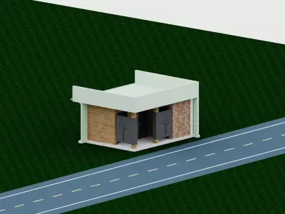 Public Restroom Pavilion  3D model