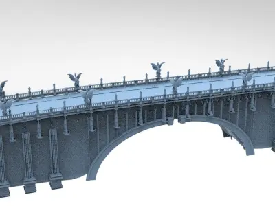 Bloodborne Inspired Dragon Bridge  3D model