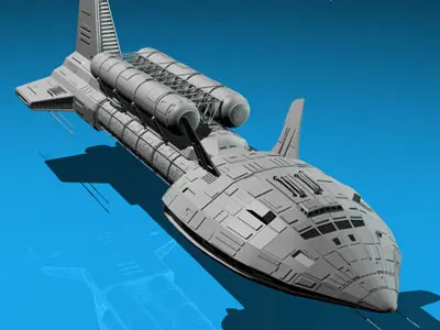 Spaceship space shuttle 3D model