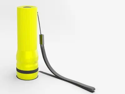 Flashlight Yellow 3D model