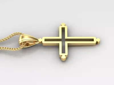 Cross Light Gold 4CP027 3DM STL 3D print model