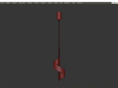 ORNELLA gold and lamp with cord Low-poly 3D model