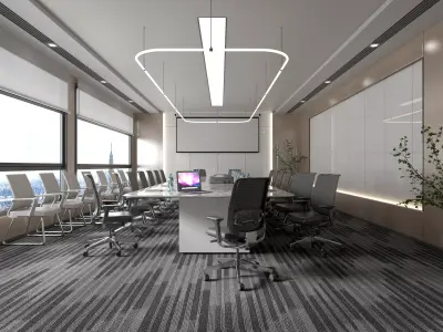 meeting room Low-poly 3D model