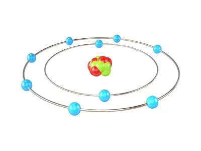 Fluorine Chemical Element v1 002 Low-poly 3D model