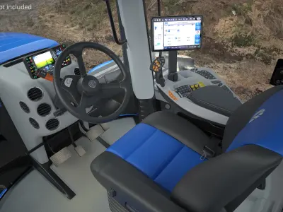  New Holland T9 Series Farming Tractor Blue Dirty 